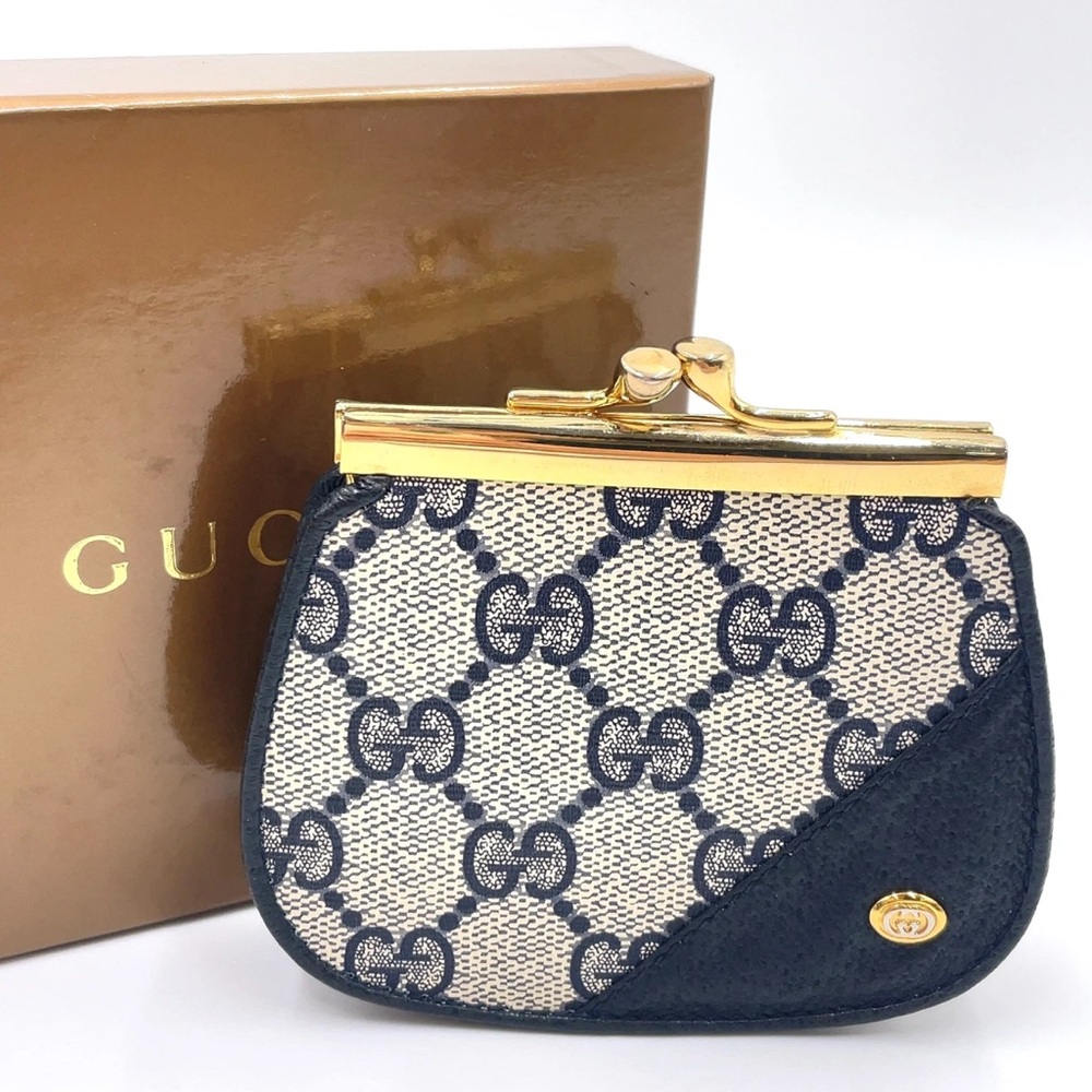 AUTH GUCCI GG Supreme Coin Purse Pouch